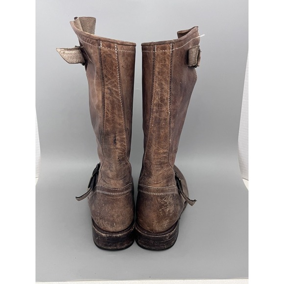 FREEBIRD Steven Crosby CRSBY Distressed Brown MOTO Engineer Western BOOTS Wmn 10 - Picture 9 of 12